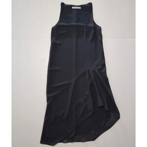 Camilla and Marc Innuendo Dress Black Asymmetrical Midi Dress AUS 6 US 2